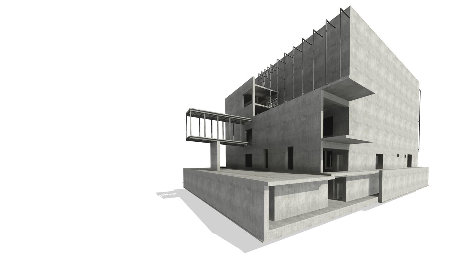 Modello BIM di un edificio in calcestruzzo